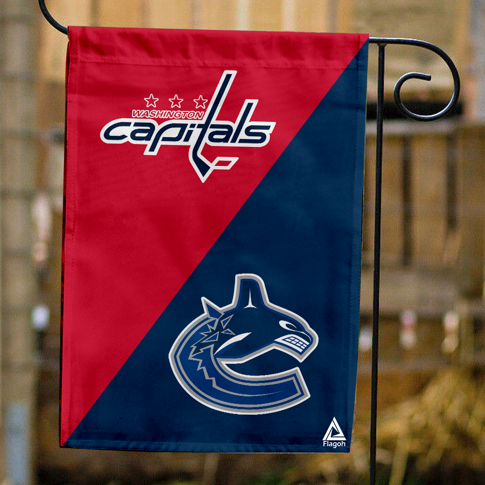 Capitals vs Canucks House Divided Flag, NHL House Divided Flag