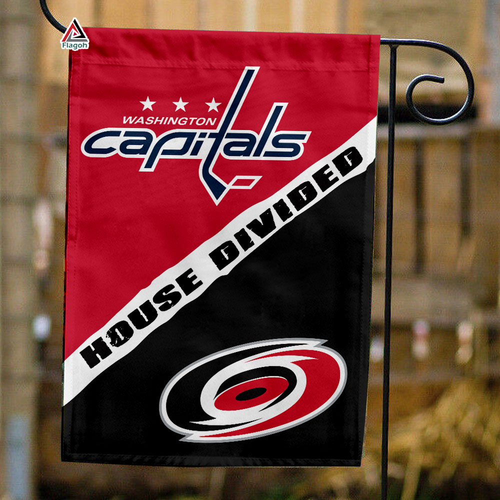 Capitals vs Hurricanes House Divided Flag, NHL House Divided Flag