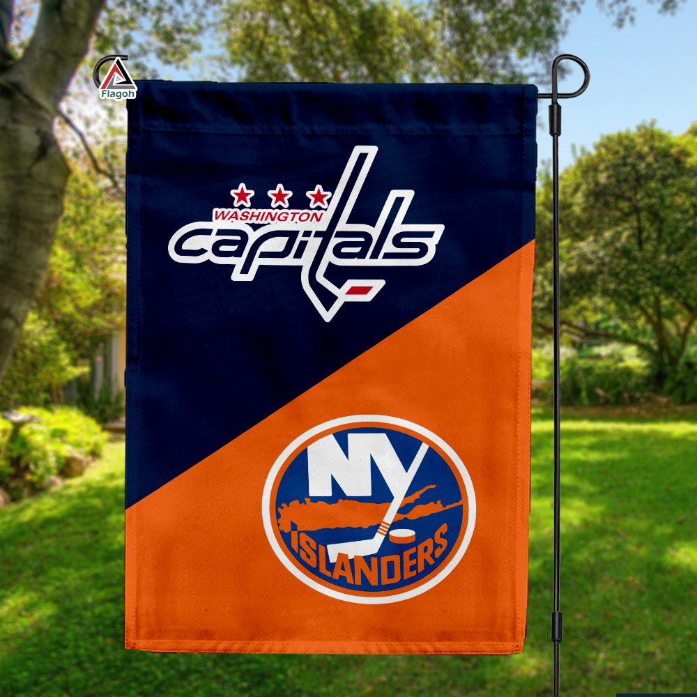 Capitals vs Islanders House Divided Flag, NHL House Divided Flag