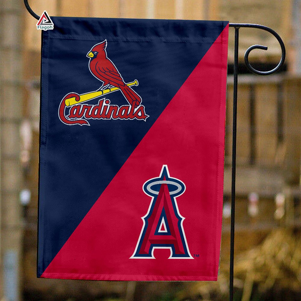 Cardinals vs Angels House Divided Flag, MLB House Divided Flag