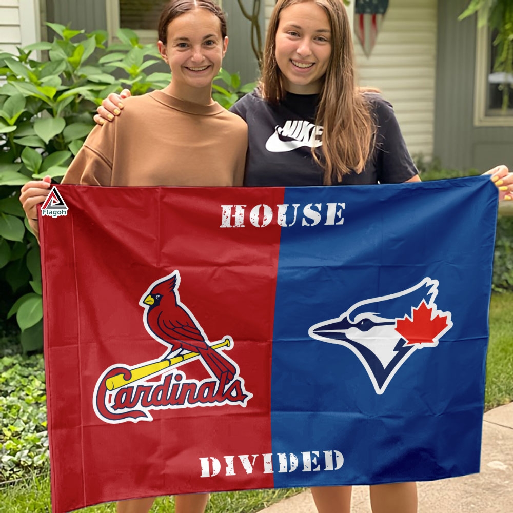 Cardinals vs Blue Jays House Divided Flag, MLB House Divided Flag - Image 4