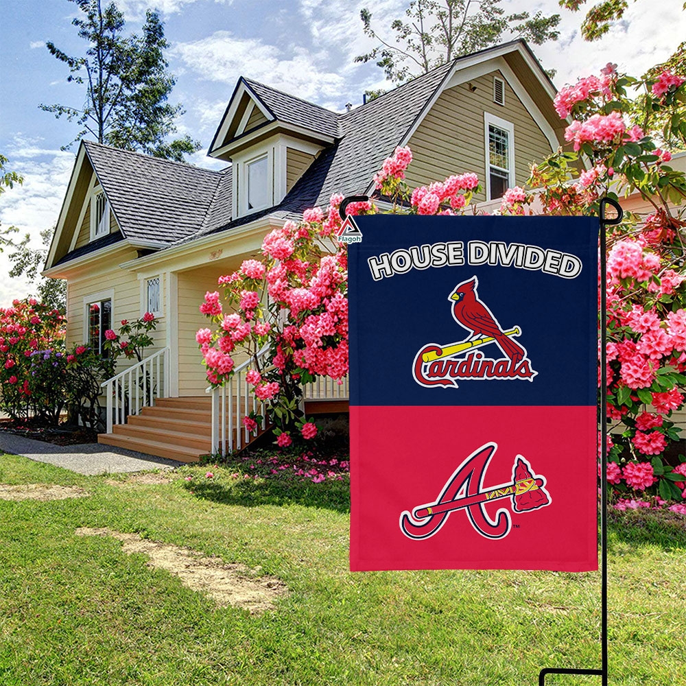 Cardinals vs Braves House Divided Flag, MLB House Divided Flag - Image 3