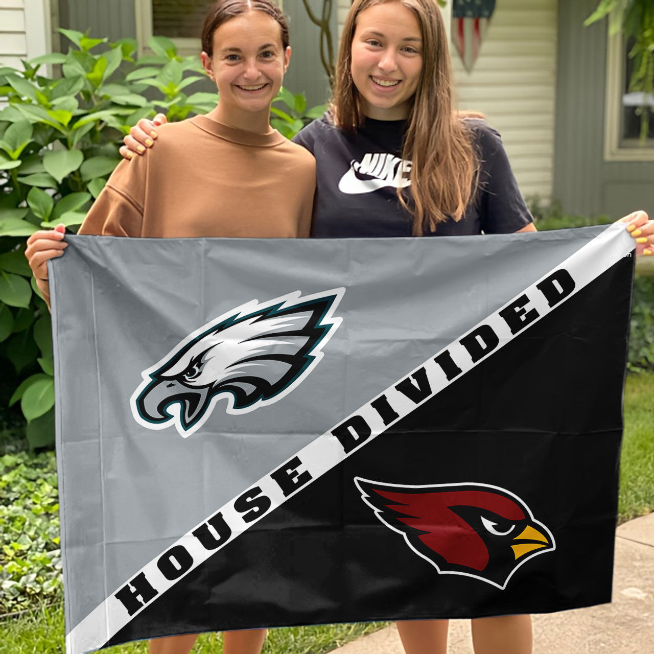Cardinals vs Eagles House Divided Flag, NFL House Divided Flag - Image 3