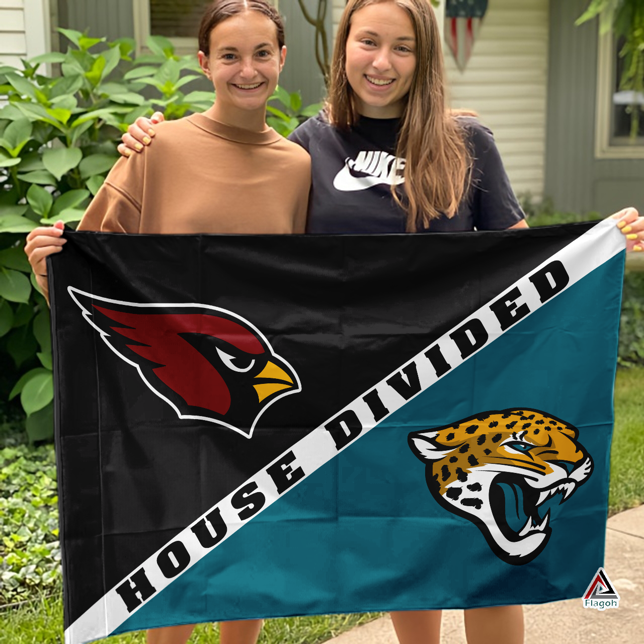 Cardinals vs Jaguars House Divided Flag, NFL House Divided Flag - Image 3
