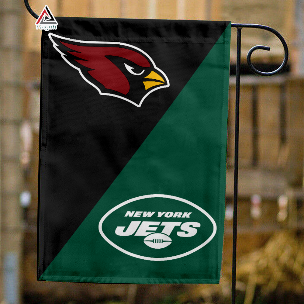 Cardinals vs Jets House Divided Flag, NFL House Divided Flag