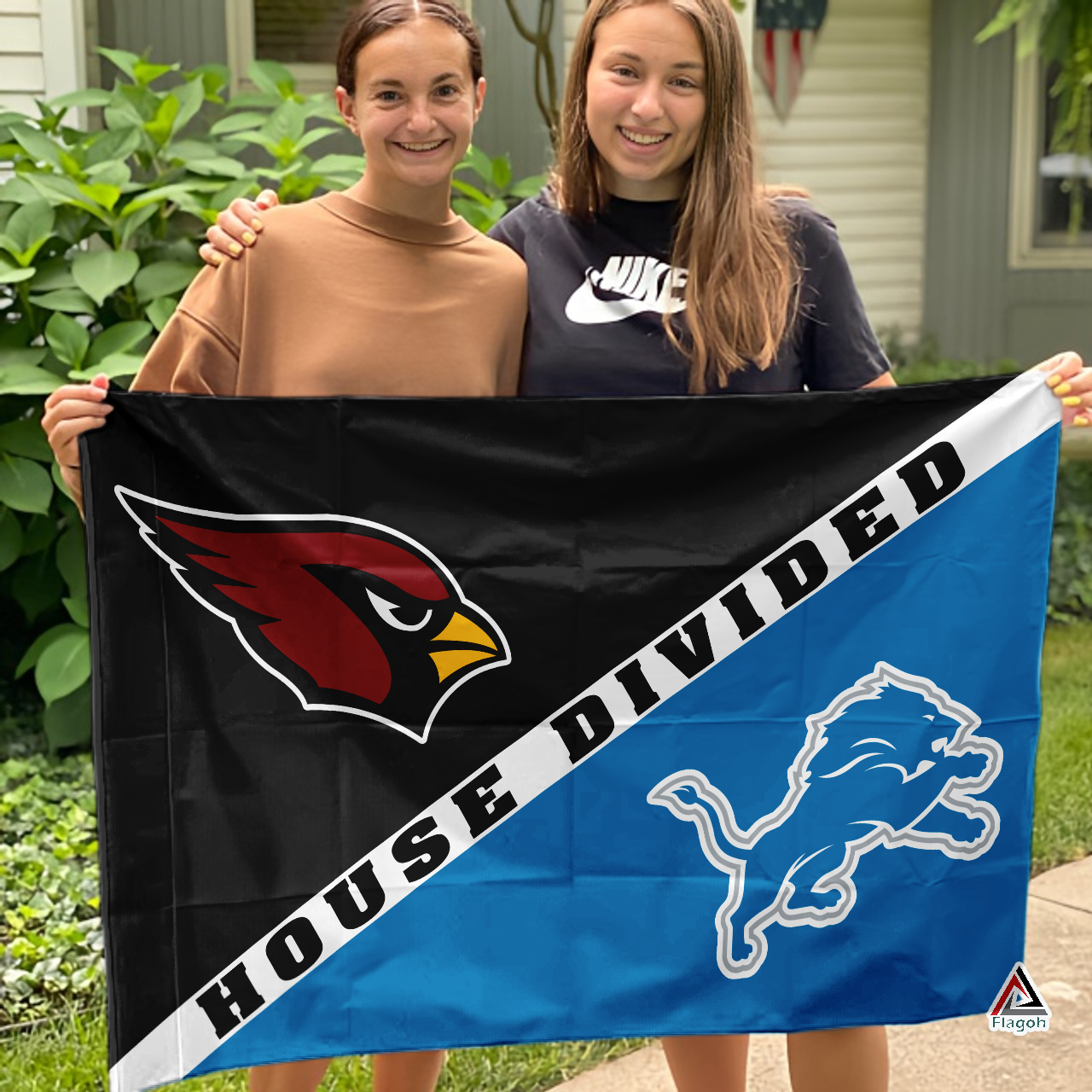 Cardinals vs Lions House Divided Flag, NFL House Divided Flag - Image 3