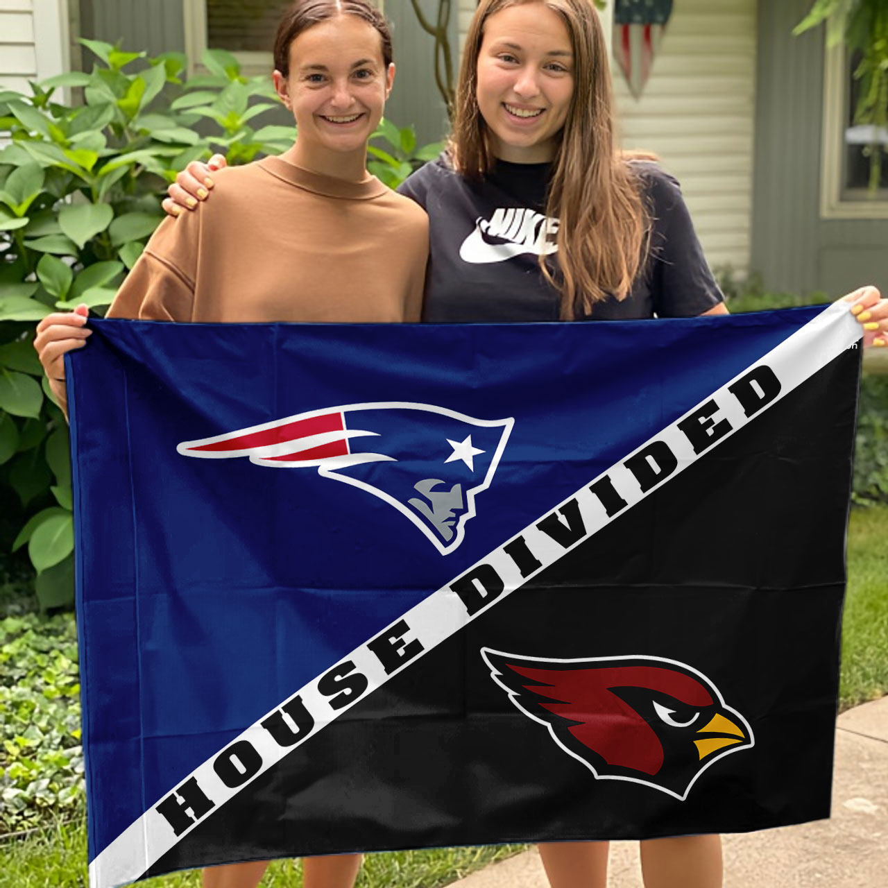 Cardinals vs Patriots House Divided Flag, NFL House Divided Flag - Image 3
