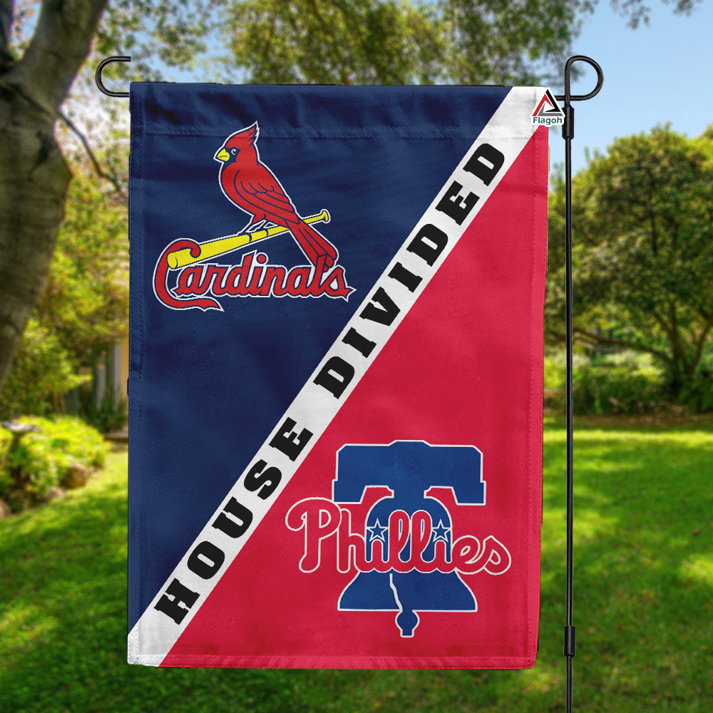 Cardinals vs Phillies House Divided Flag, MLB House Divided Flag