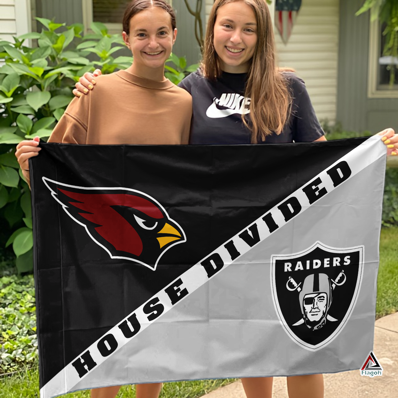 Cardinals vs Raiders House Divided Flag, NFL House Divided Flag - Image 3