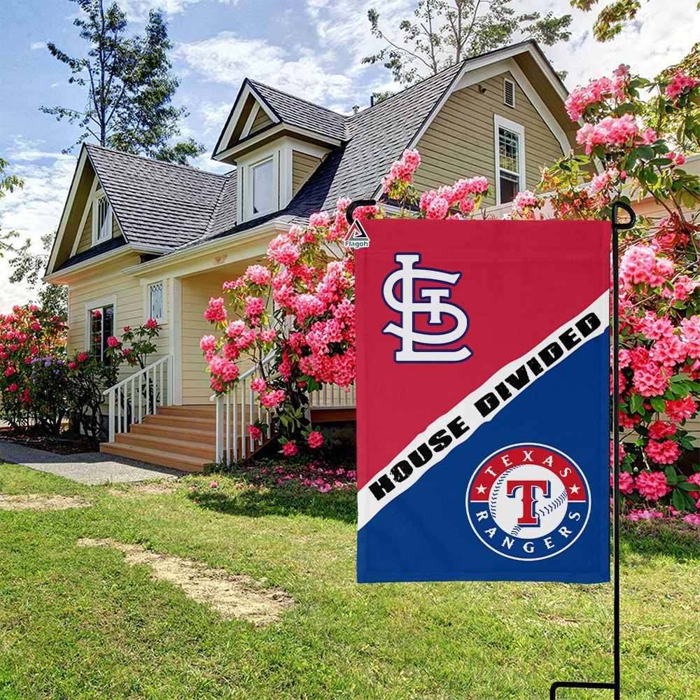 Cardinals vs Rangers House Divided Flag, MLB House Divided Flag - Image 3