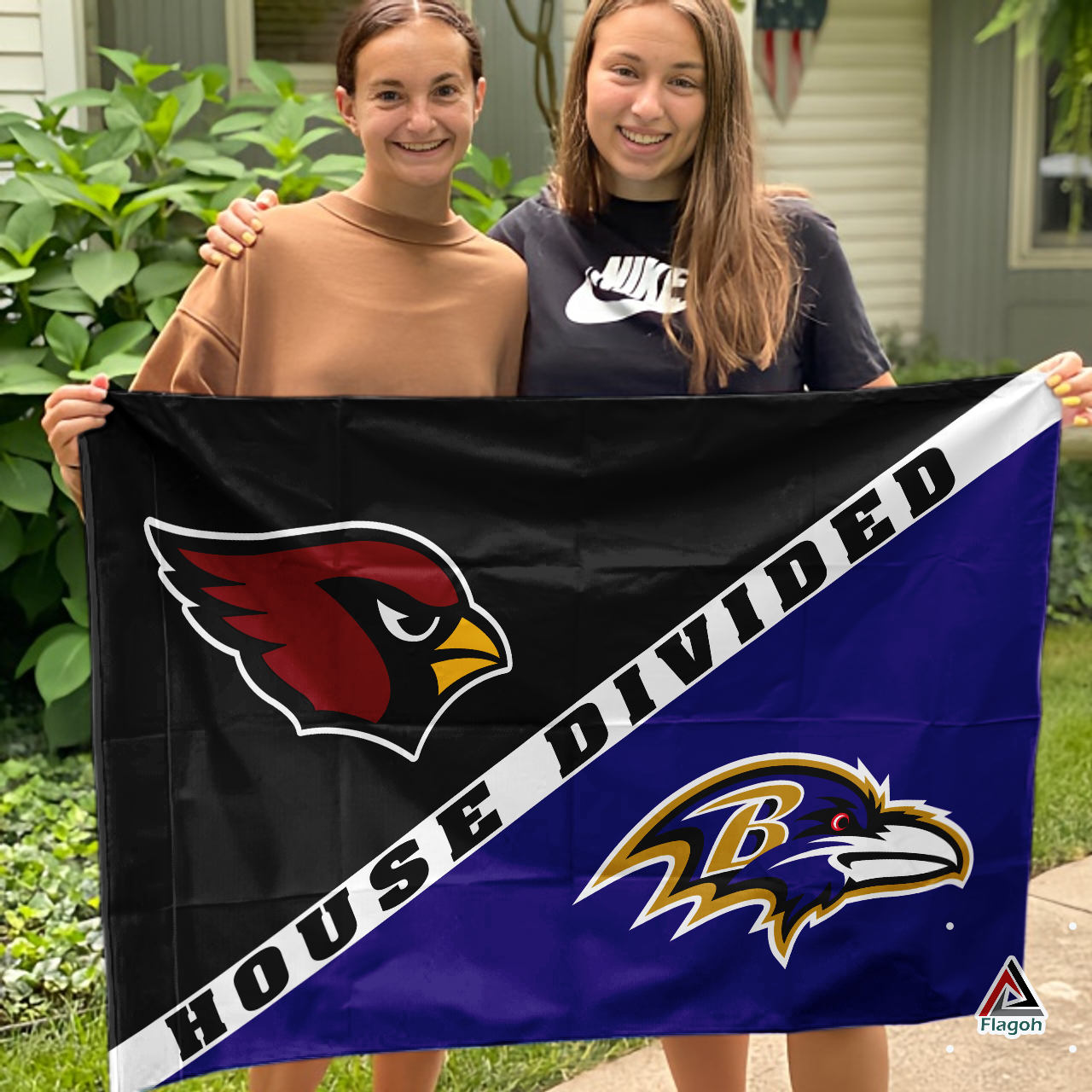 Cardinals vs Ravens House Divided Flag, NFL House Divided Flag - Image 3