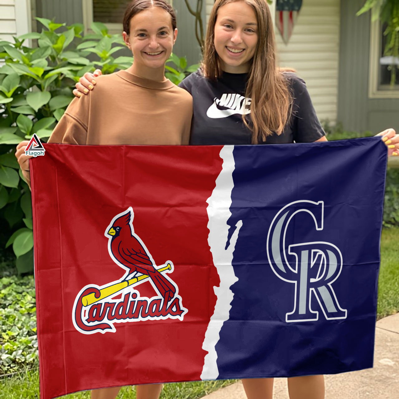 Cardinals vs Rockies House Divided Flag, MLB House Divided Flag - Image 3