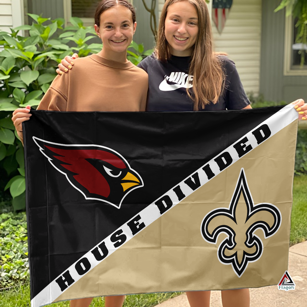 Cardinals vs Saints House Divided Flag, NFL House Divided Flag - Image 3