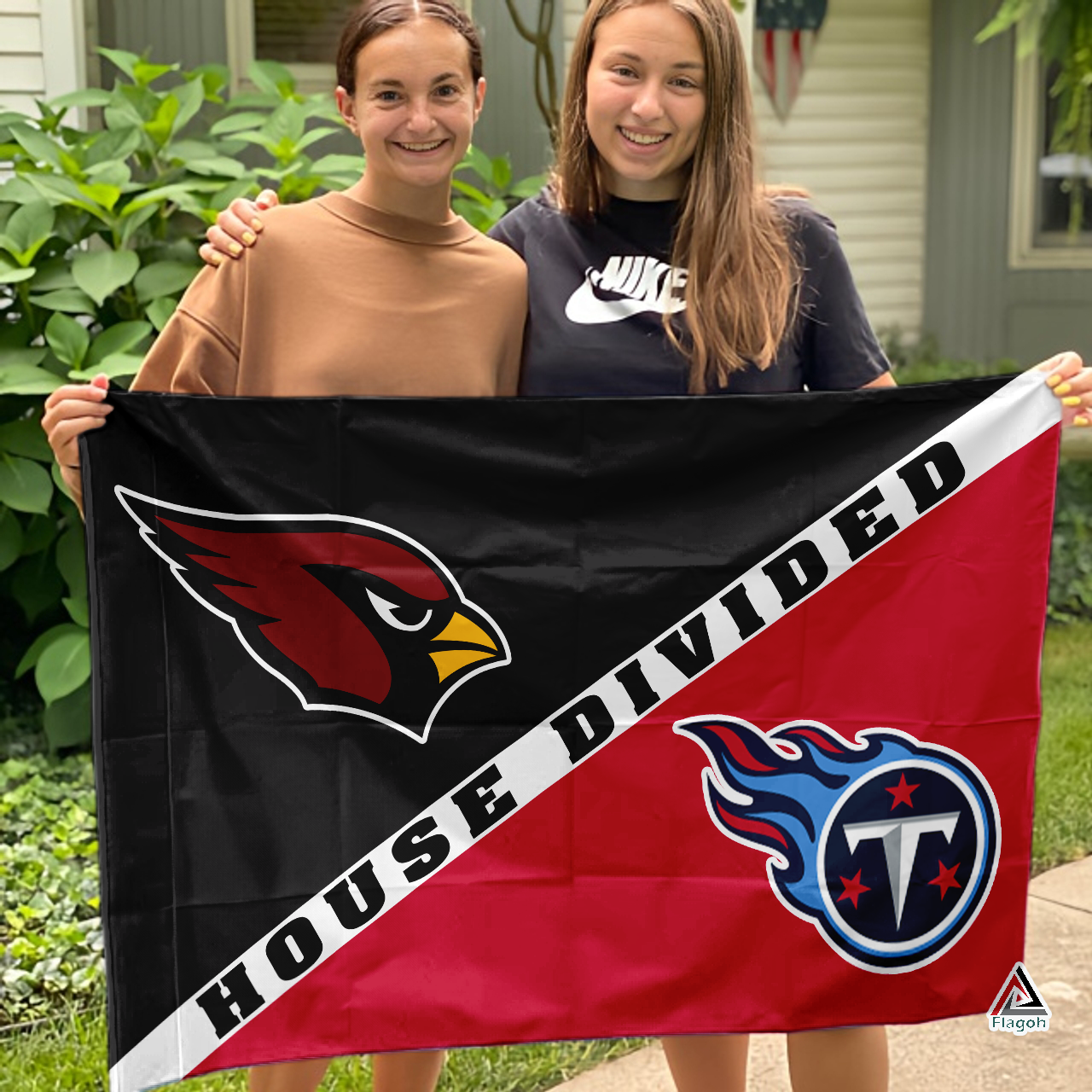 Cardinals vs Titans House Divided Flag, NFL House Divided Flag - Image 3