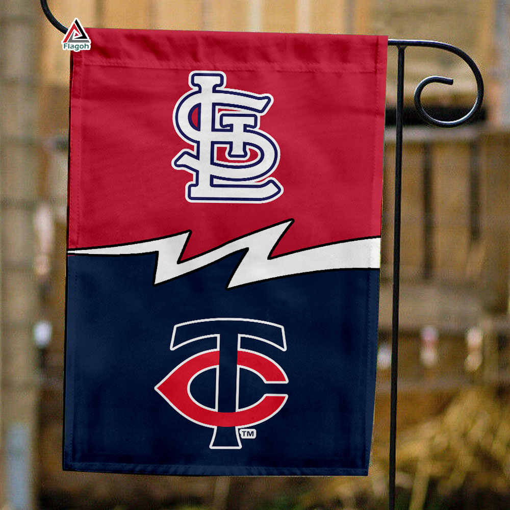 Cardinals vs Twins House Divided Flag, MLB House Divided Flag