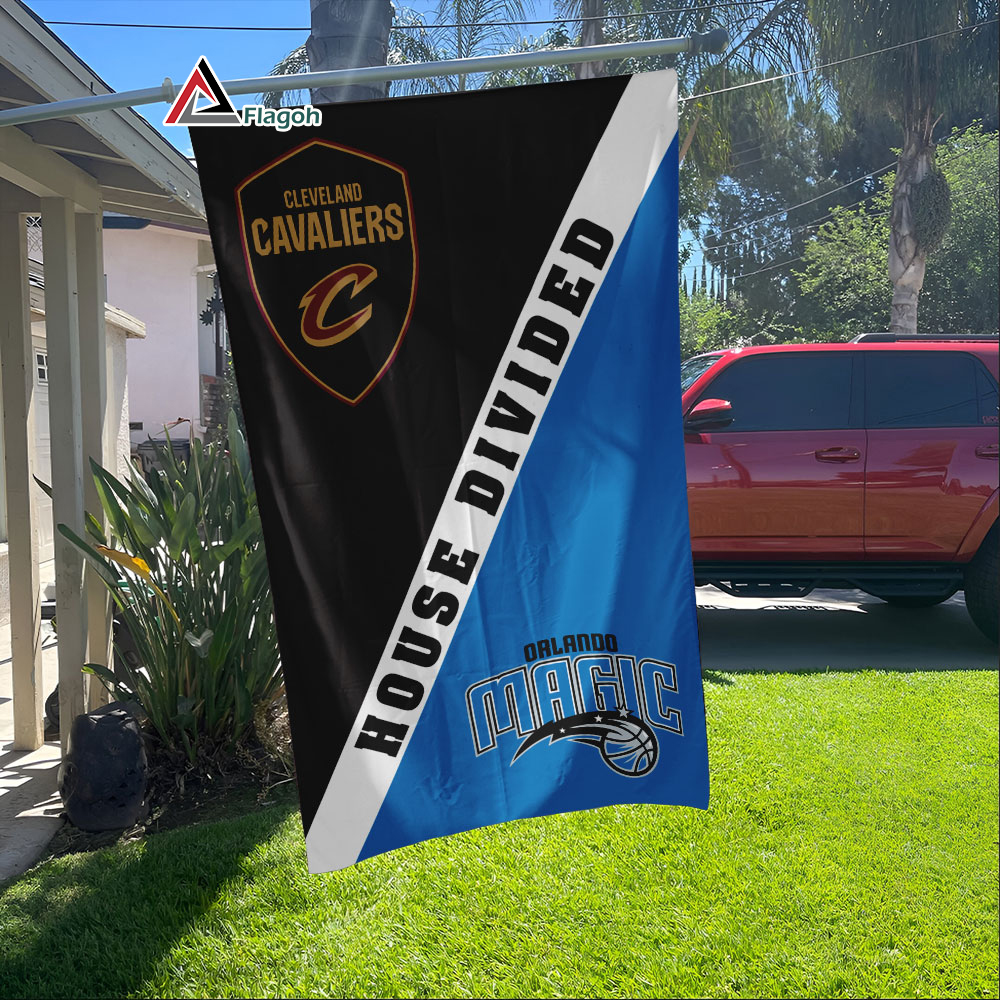 Cavaliers vs Magic House Divided Flag, NBA House Divided Flag - Image 3