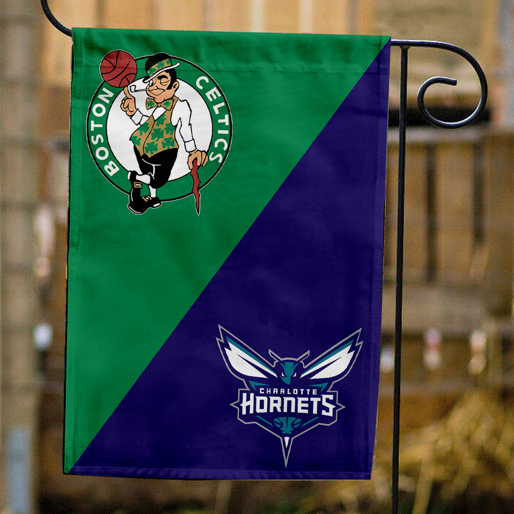 Celtics vs Hornets House Divided Flag, NBA House Divided Flag