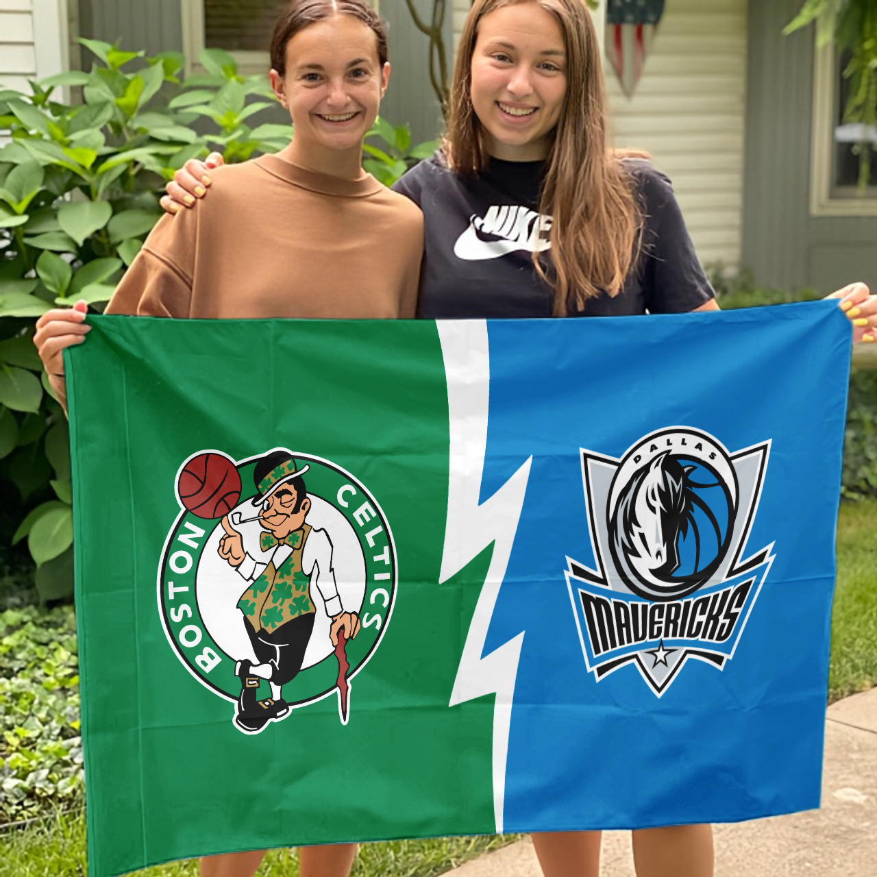 Celtics vs Mavericks House Divided Flag, NBA House Divided Flag - Image 3
