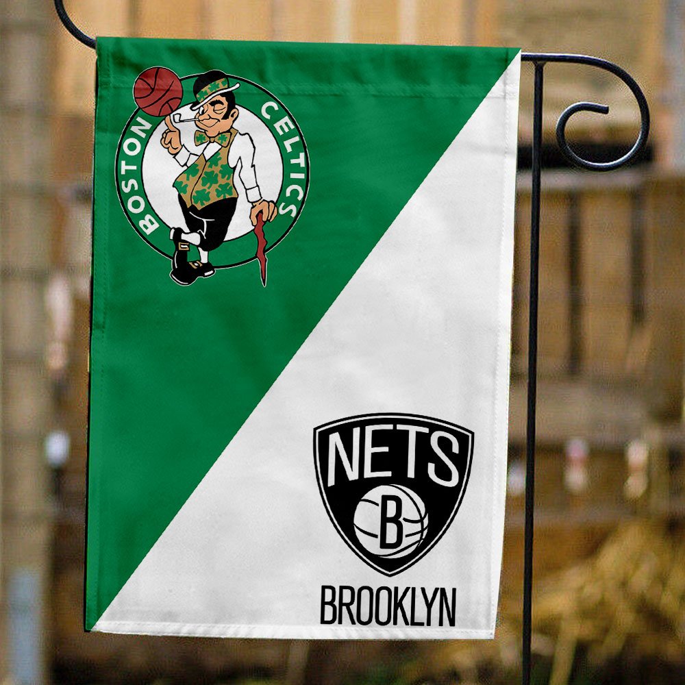 Celtics vs Nets House Divided Flag, NBA House Divided Flag
