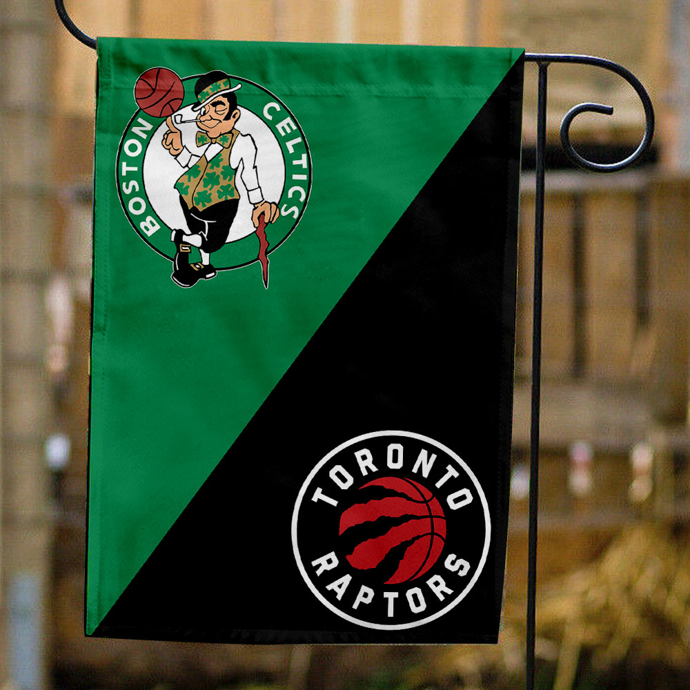 Celtics vs Raptors House Divided Flag, NBA House Divided Flag