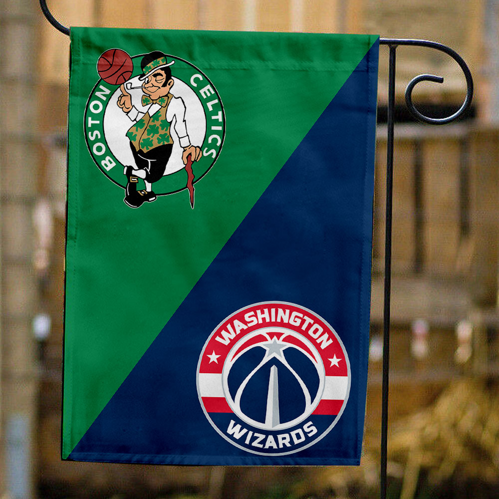 Celtics vs Wizards House Divided Flag, NBA House Divided Flag