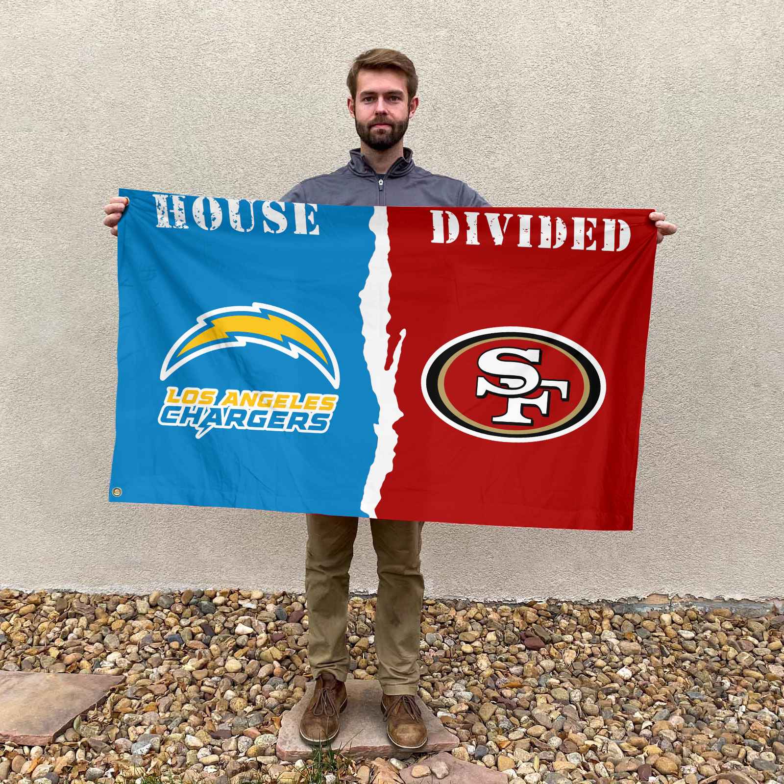 Chargers vs 49ers House Divided Flag, NFL House Divided Flag - Image 3
