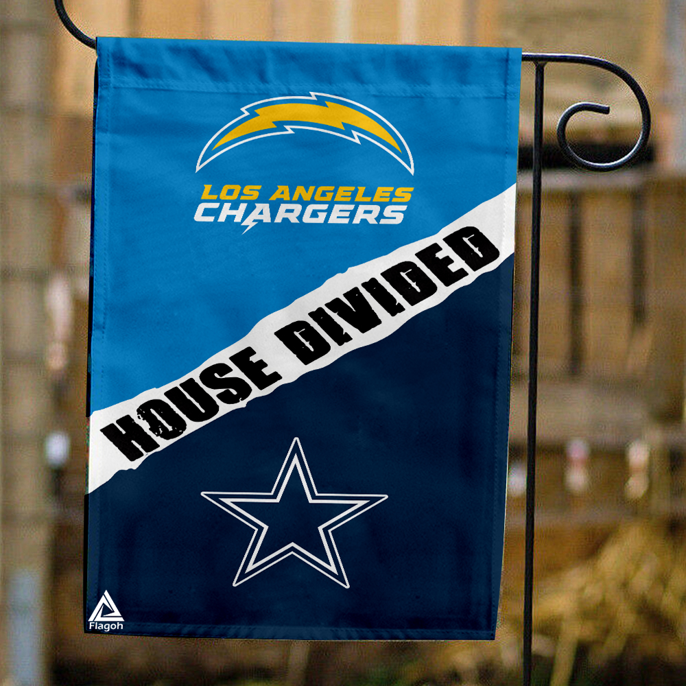 Chargers vs Cowboys House Divided Flag, NFL House Divided Flag