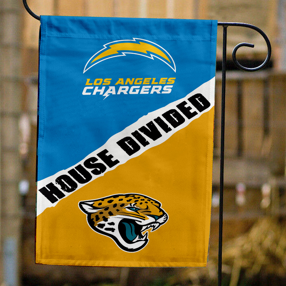 Chargers vs Jaguars House Divided Flag, NFL House Divided Flag