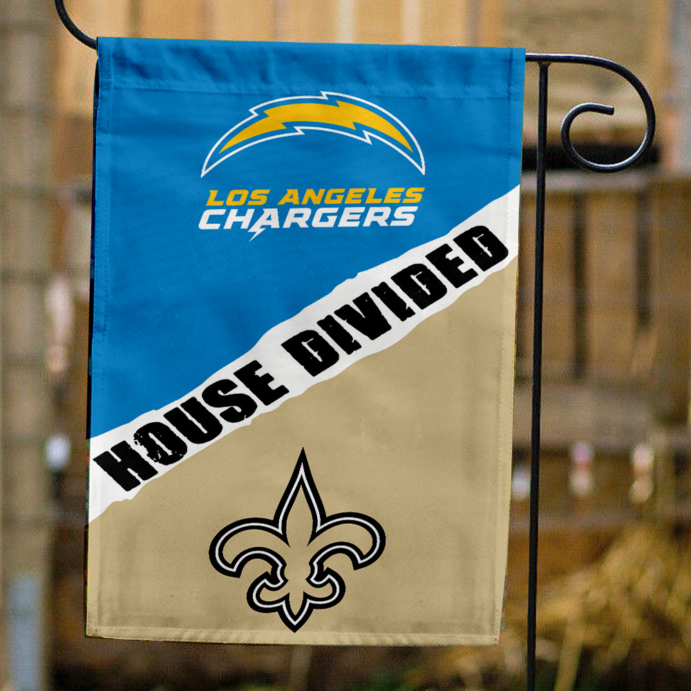 Chargers vs Saints House Divided Flag, NFL House Divided Flag