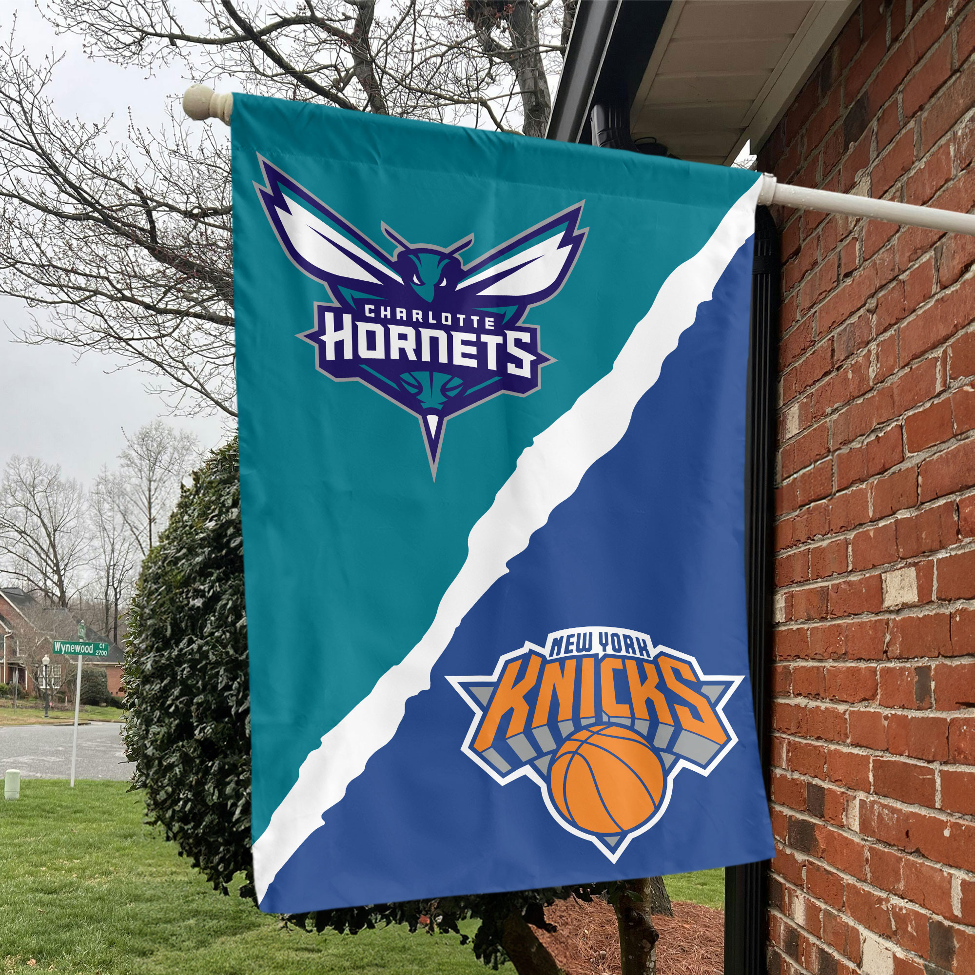Charlotte vs New York House Divided Flag, NBA House Divided Flag