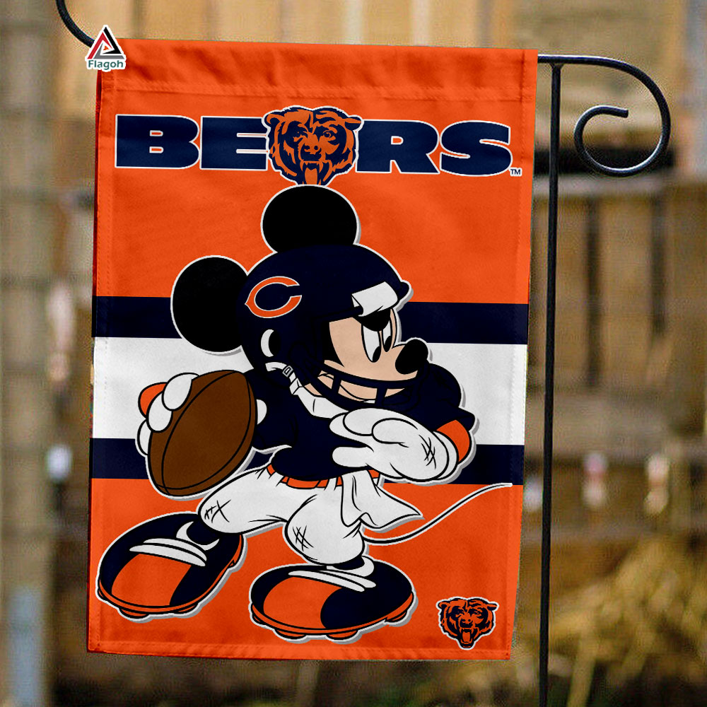 Chicago Bears x Mickey Football Flag, NFL Premium Flag