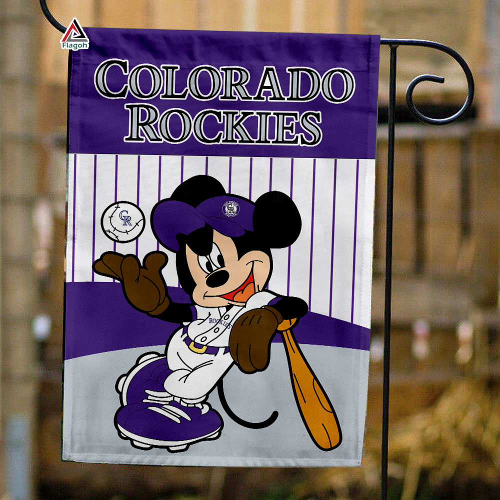 Colorado Rockies x Mickey Baseball Flag, MLB Premium Flag