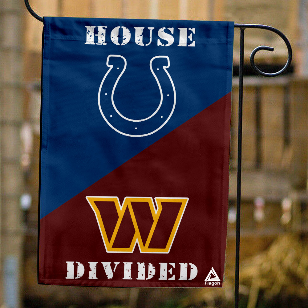 Colts vs Commanders House Divided Flag, NFL House Divided Flag