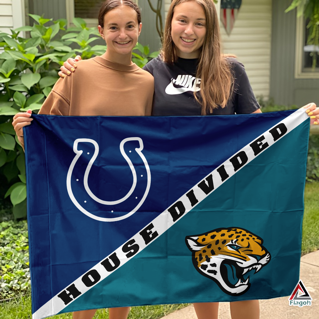 Colts vs Jaguars House Divided Flag, NFL House Divided Flag - Image 3
