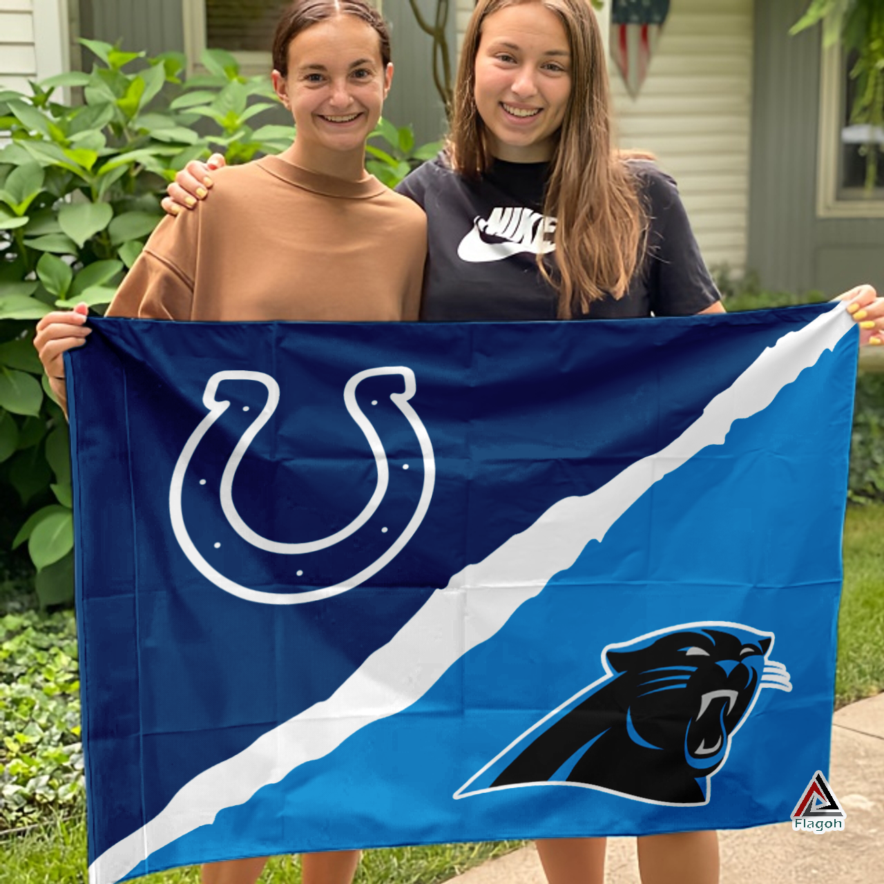 Colts vs Panthers House Divided Flag, NFL House Divided Flag - Image 3