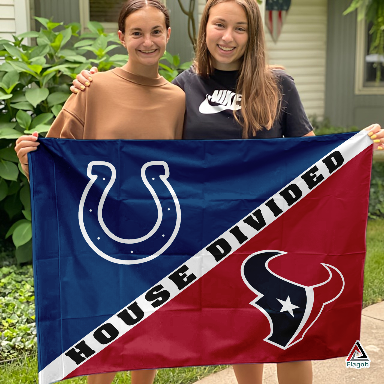 Colts vs Texans House Divided Flag, NFL House Divided Flag - Image 3