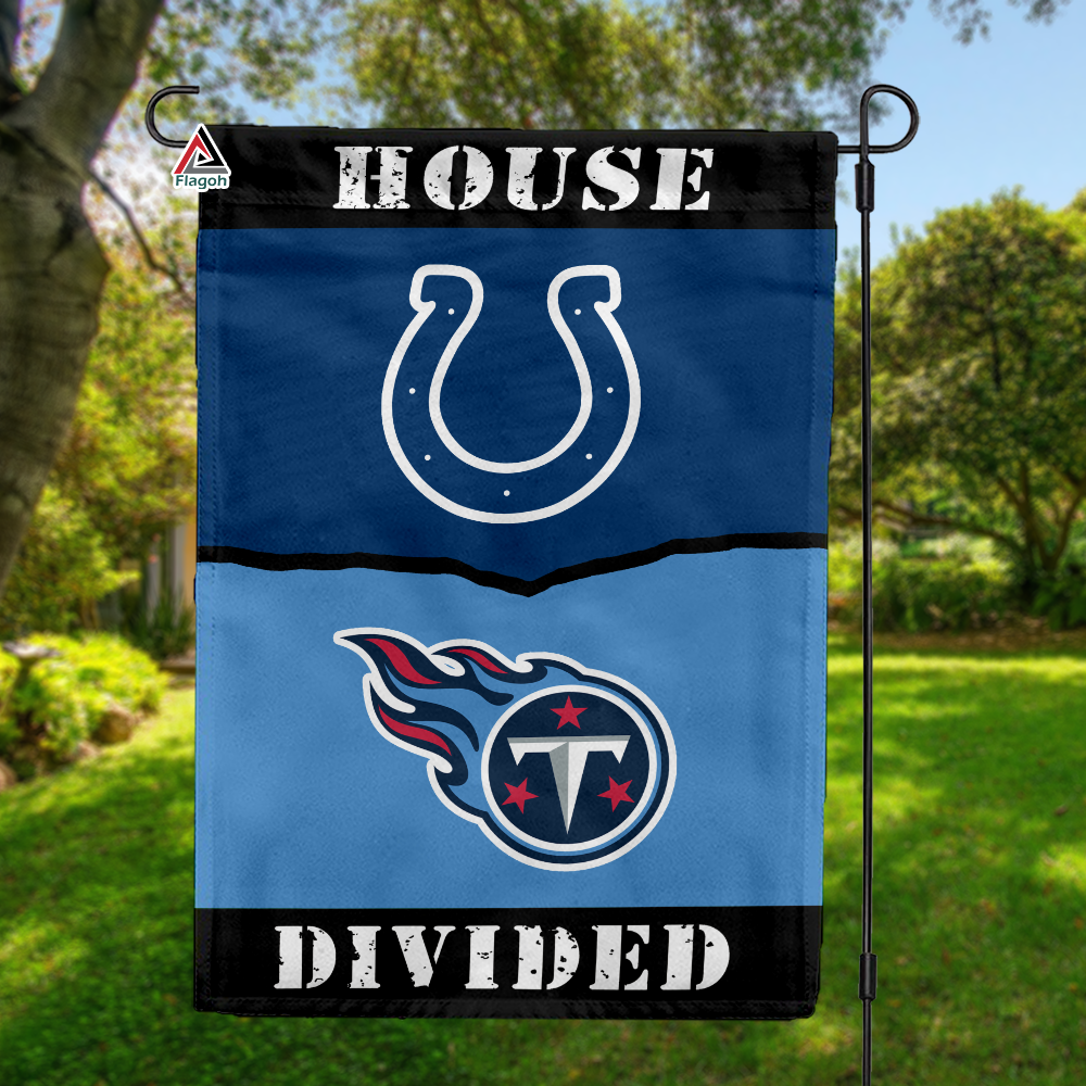 Colts vs Titans House Divided Flag, NFL House Divided Flag
