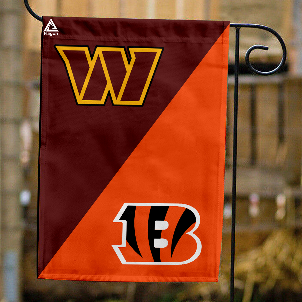 Commanders vs Bengals House Divided Flag, NFL House Divided Flag