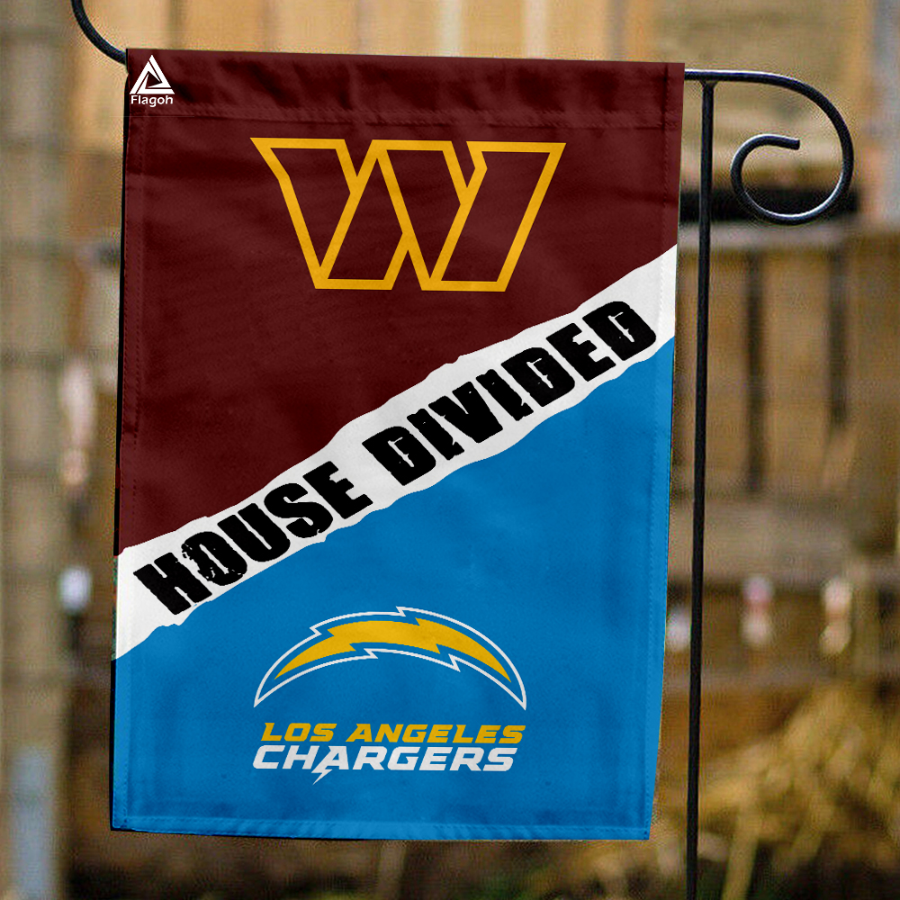 Commanders vs Chargers House Divided Flag, NFL House Divided Flag
