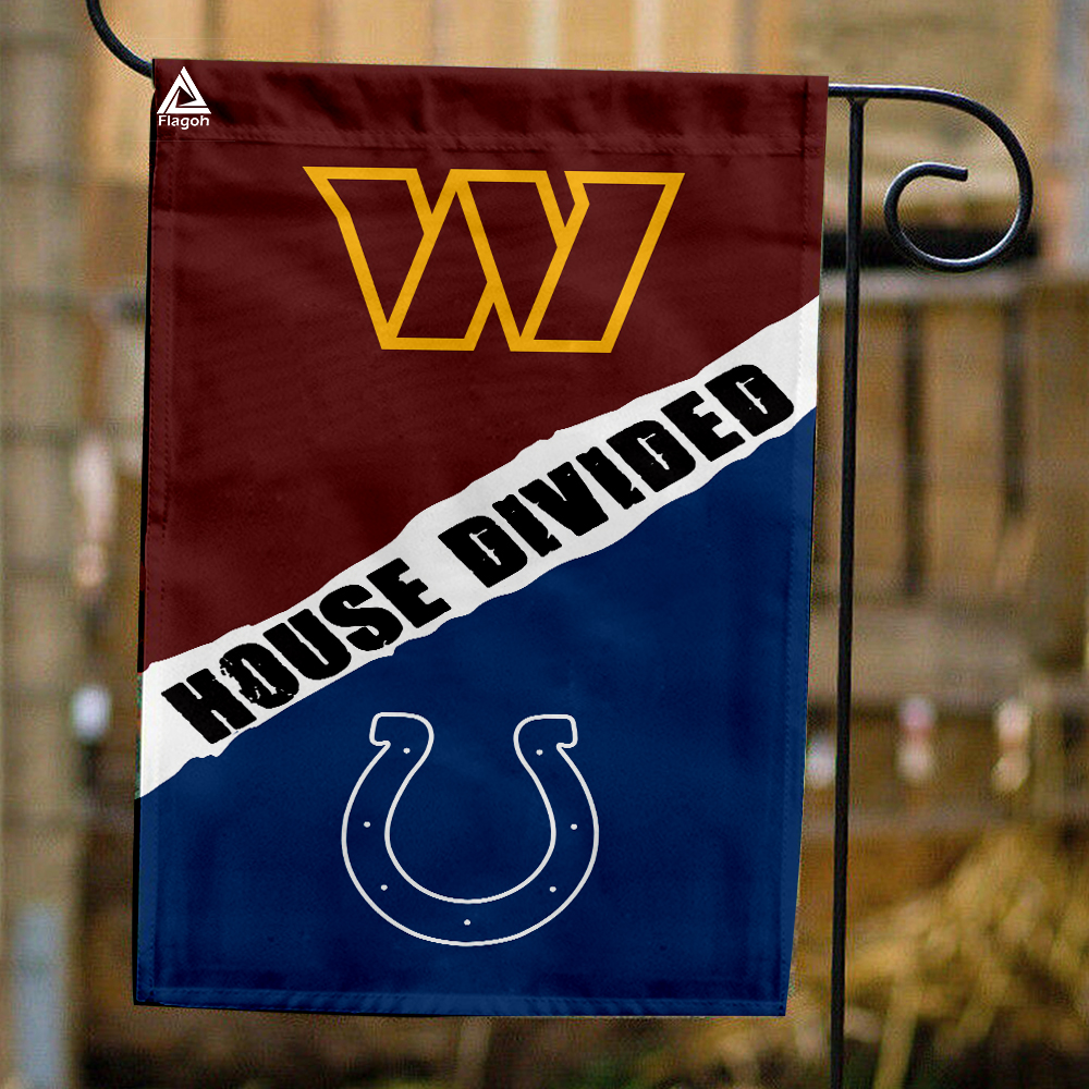 Commanders vs Colts House Divided Flag, NFL House Divided Flag