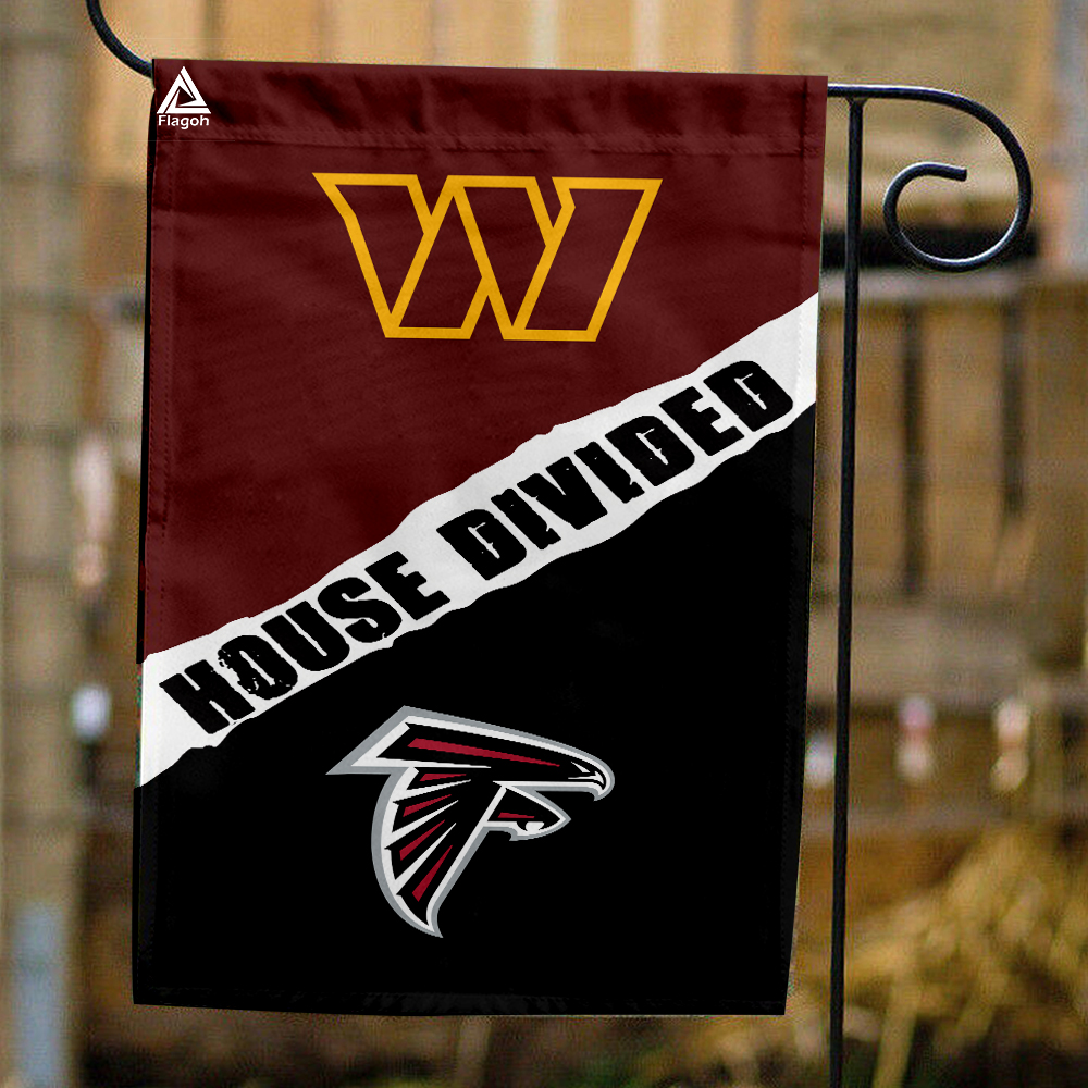 Commanders vs Falcons House Divided Flag, NFL House Divided Flag