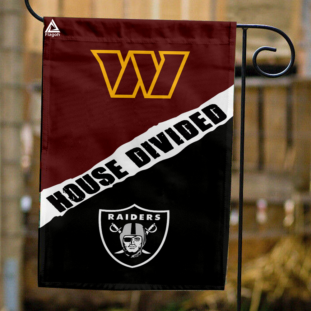 Commanders vs Raiders House Divided Flag, NFL House Divided Flag