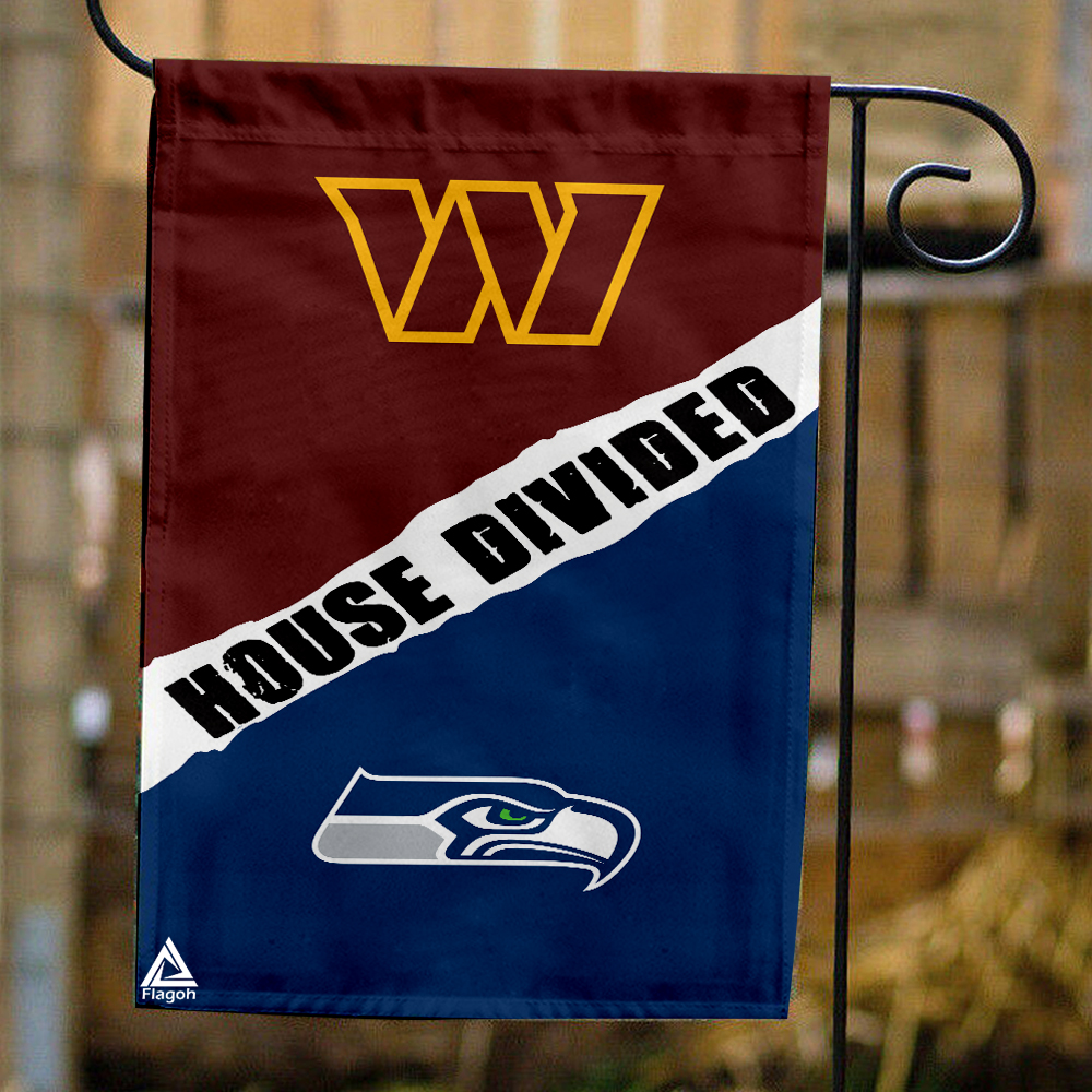 Commanders vs Seahawks House Divided Flag, NFL House Divided Flag
