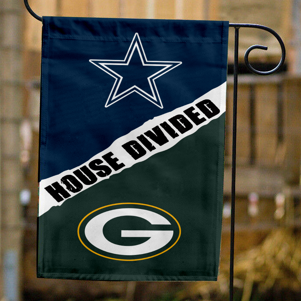Cowboys vs Packers House Divided Flag, NFL House Divided Flag