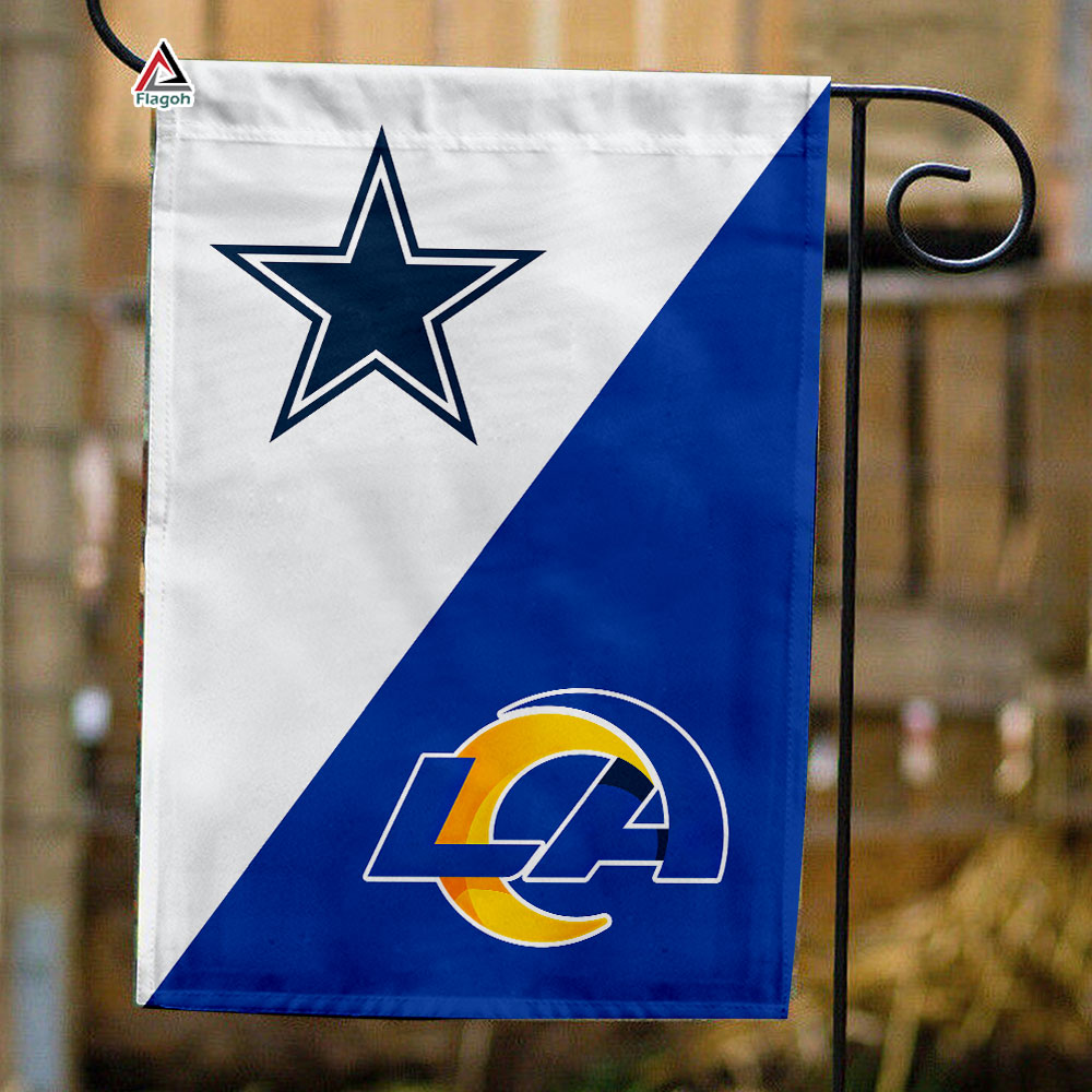Cowboys vs Rams House Divided Flag, NFL House Divided Flag