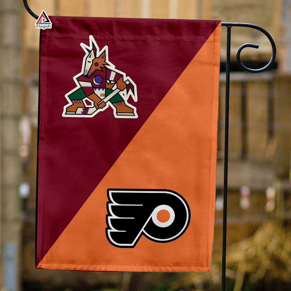 Coyotes vs Flyers House Divided Flag, NHL House Divided Flag