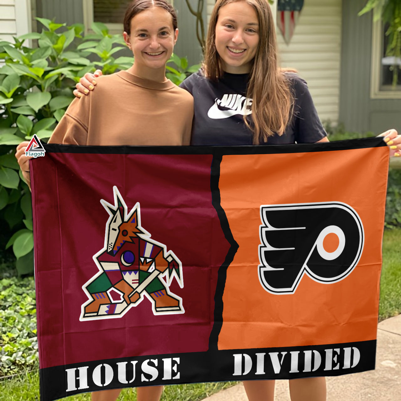 Coyotes vs Flyers House Divided Flag, NHL House Divided Flag - Image 3