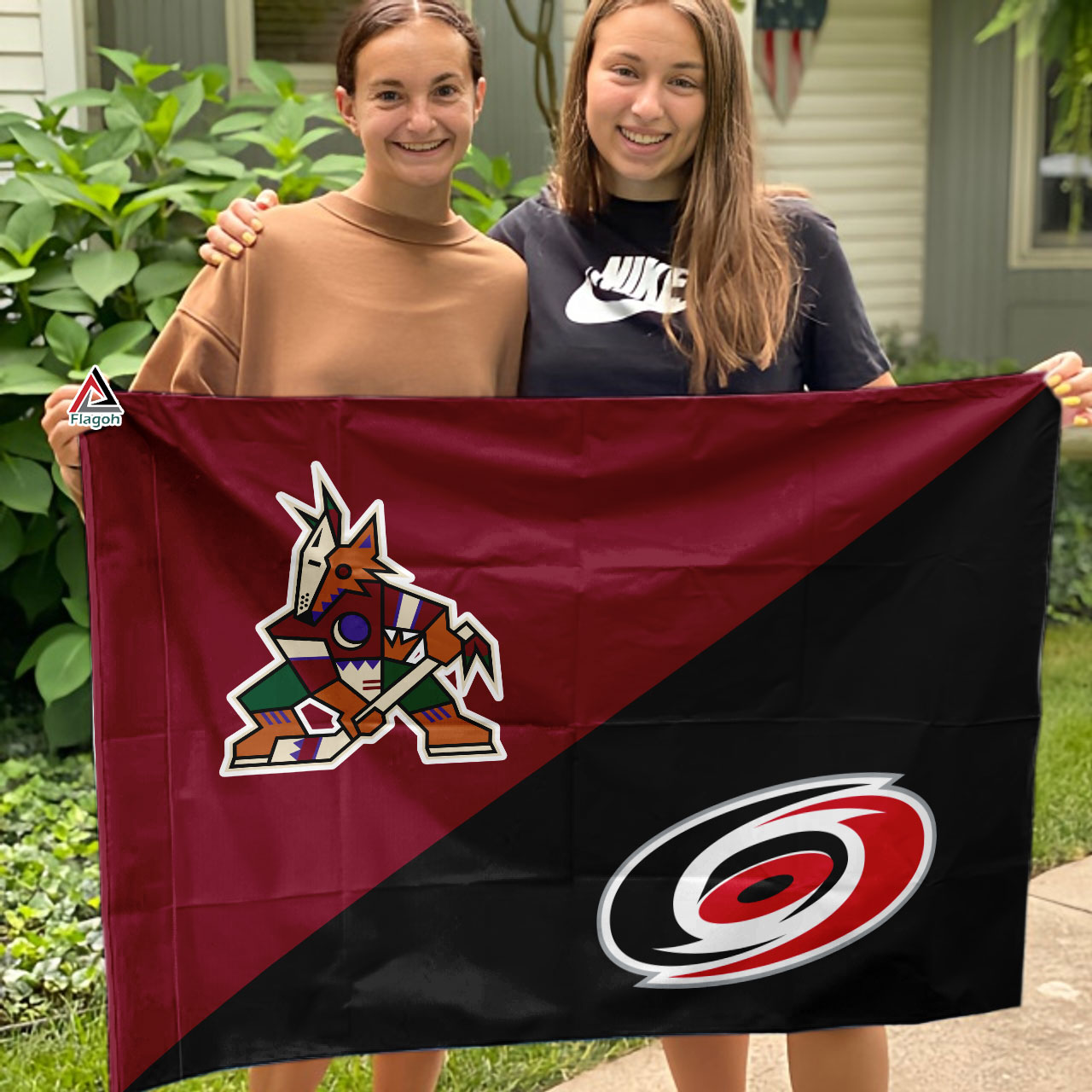 Coyotes vs Hurricanes House Divided Flag, NHL House Divided Flag - Image 3
