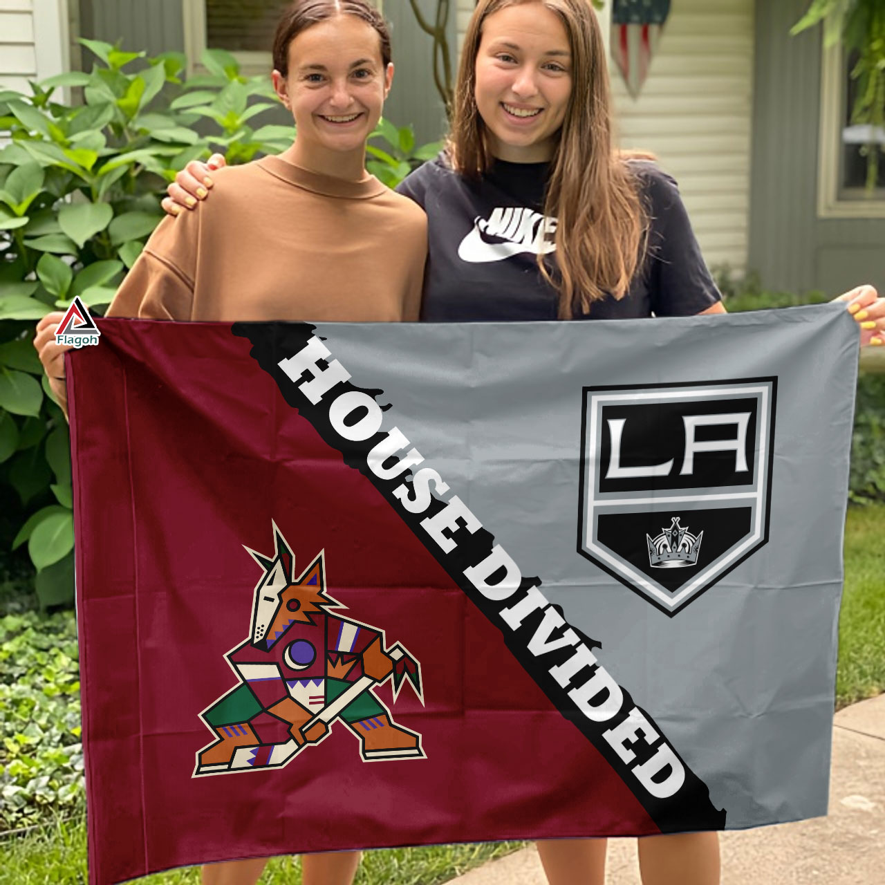 Coyotes vs Kings House Divided Flag, NHL House Divided Flag - Image 3