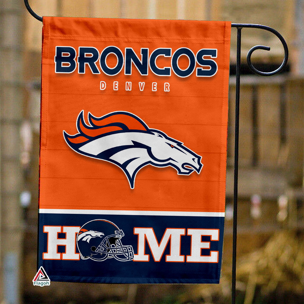Denver Broncos Football Flag, Thunder Mascot Personalized Football Fan Welcome Flags, Custom Family Name NFL Decor - Image 4